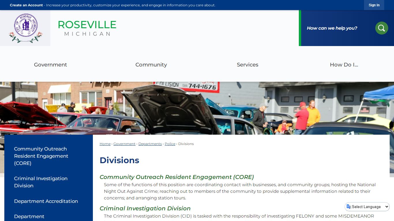 Divisions | Roseville, MI